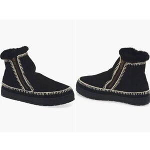 Laidback London Women Setsu Genuine Shearling Lined Ankle Boots Sz EU39/US8